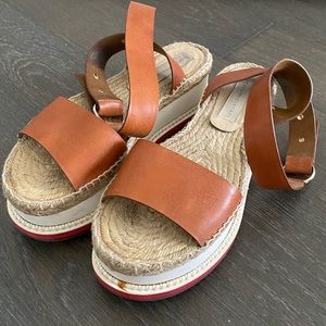 Stella McCartney Raffia Flatform Sandals IT39